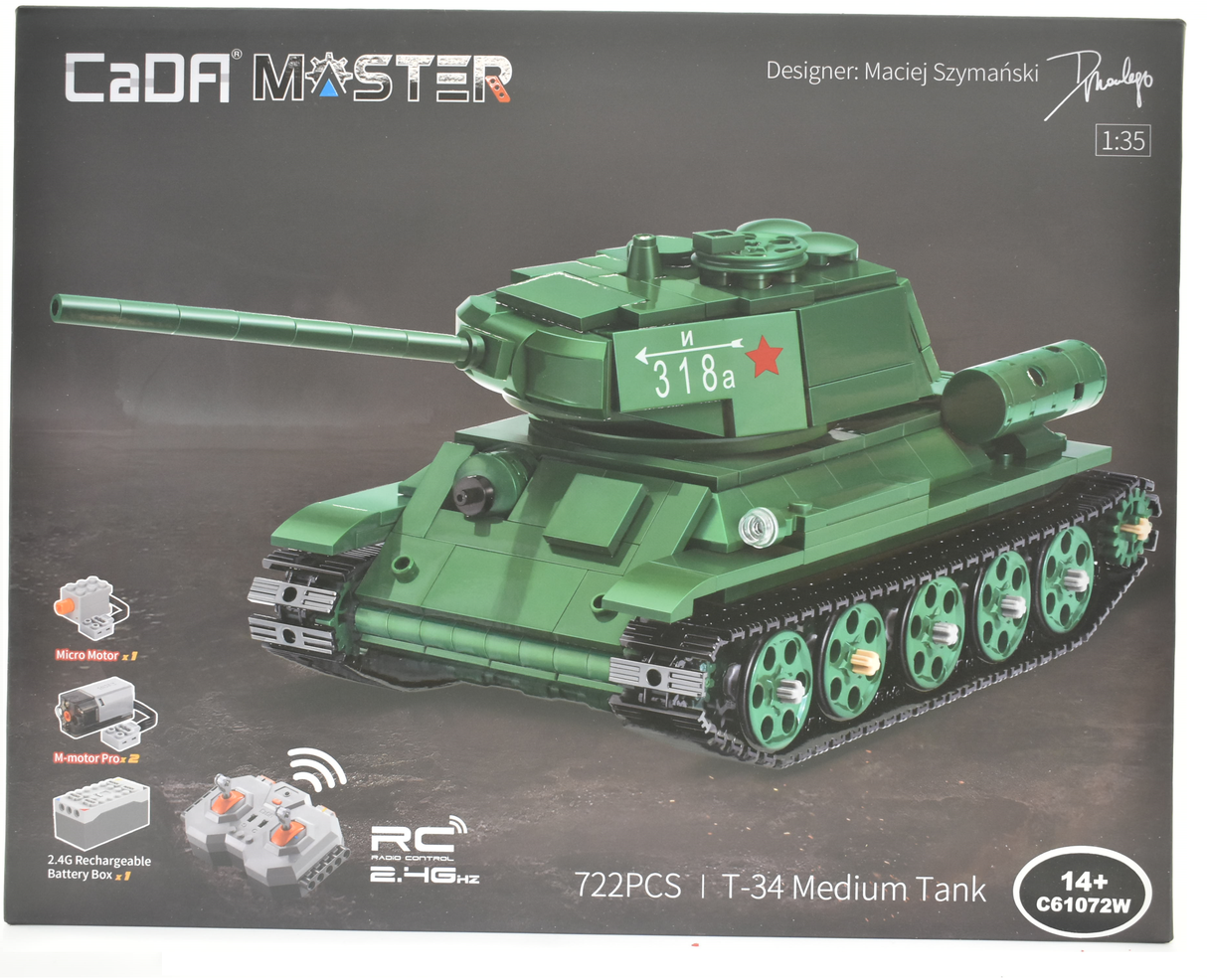 T-34 Medium Tank 722pcs R/C Control | C61072W | CaDA