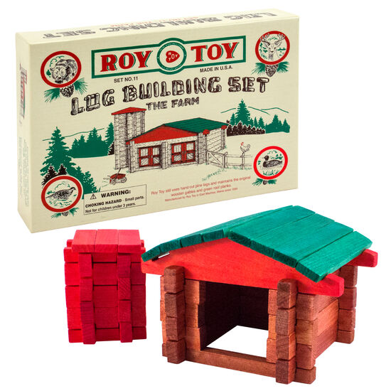 Wooden toy set box and assembled wooden playhouse structure for Roy Toy RTMBFM