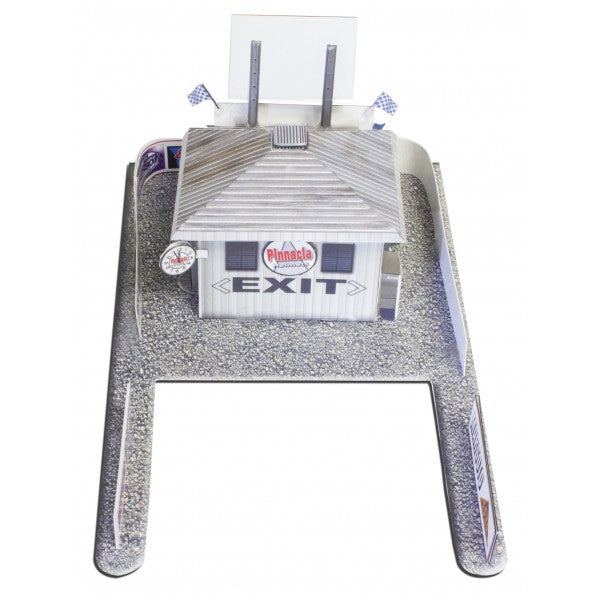Model kit of a ticket and gate entrance with an exit sign for Innovative Hobby Supply BK4806