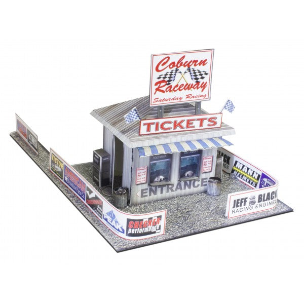Race track ticket and gate entrance model kit display for Innovative Hobby Supply BK6406