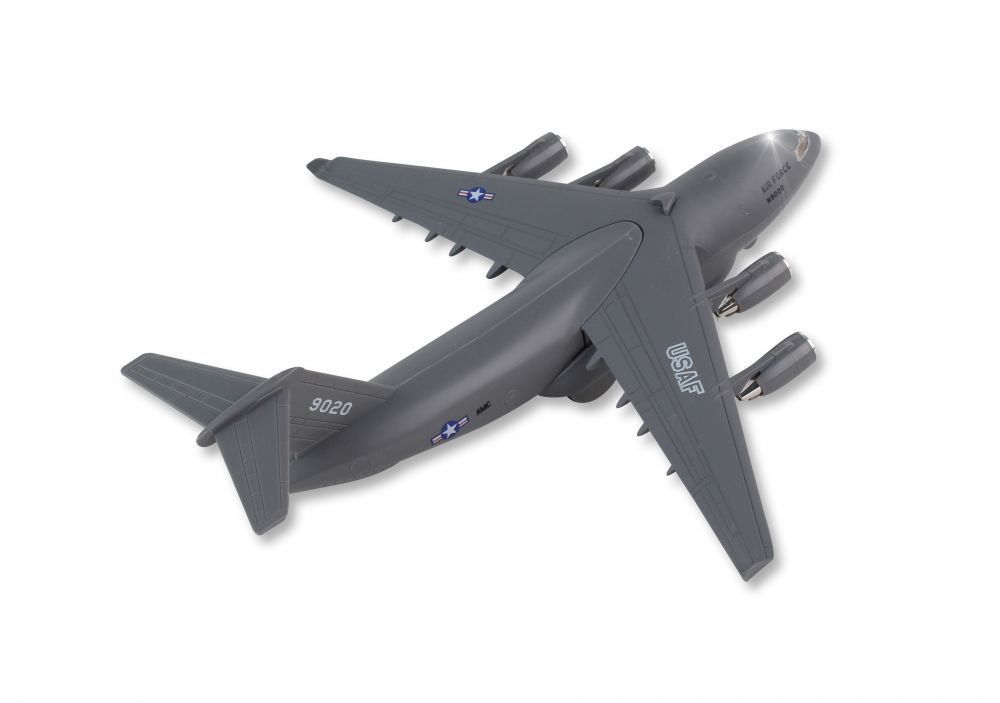 Gray C-17 transport aircraft model with US Air Force markings for Daron TM9020