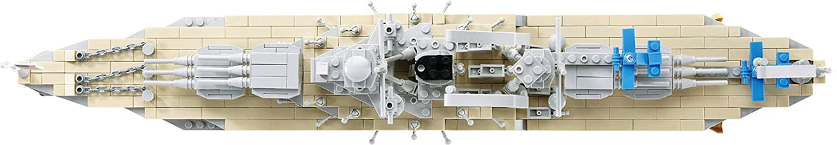 Model of the USS Arizona battleship, built with interlocking bricks for Oxford OXF38222
