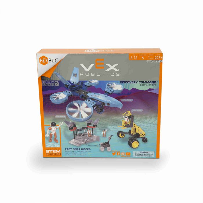 Building kit for STEM learning: robotic explorer and astronaut pieces for HexBug 4406-5571