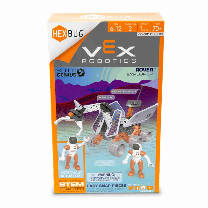 Building kit for a robotic rover explorer with astronaut figures for HexBug 406-5568