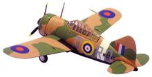 Model airplane kit: WWII-era fighter plane with camouflage paint for BCmini 71129