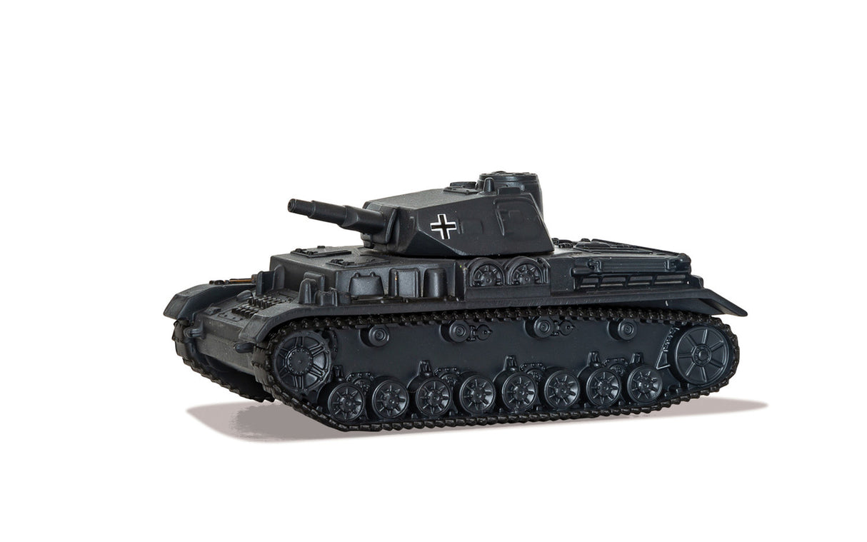 Black model of a Panzer Ausf-D tank from World of Tanks for Corgi WT91203