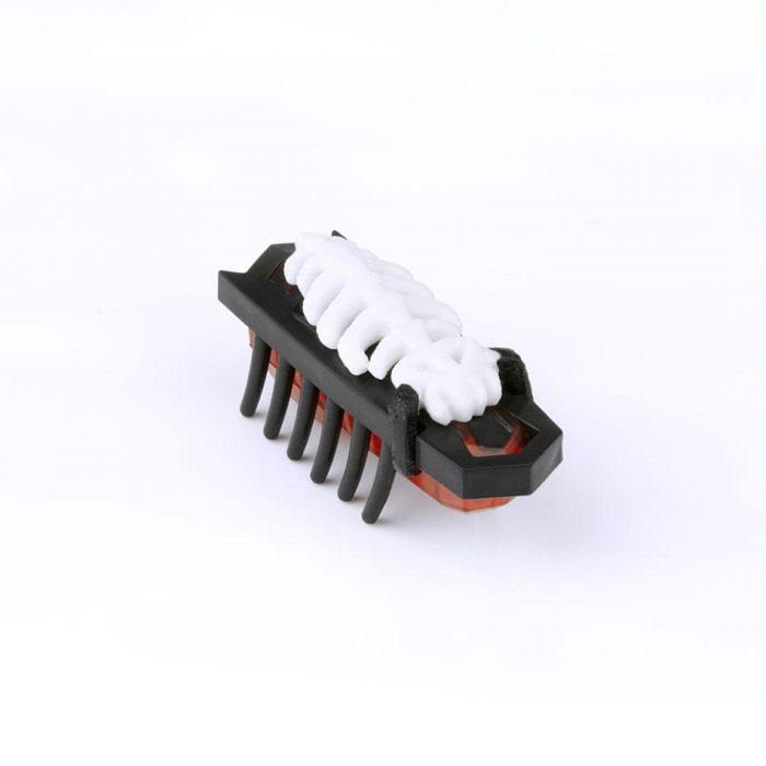 Robot claw attachment with black base and white brush bristles for HexBug 406-5568