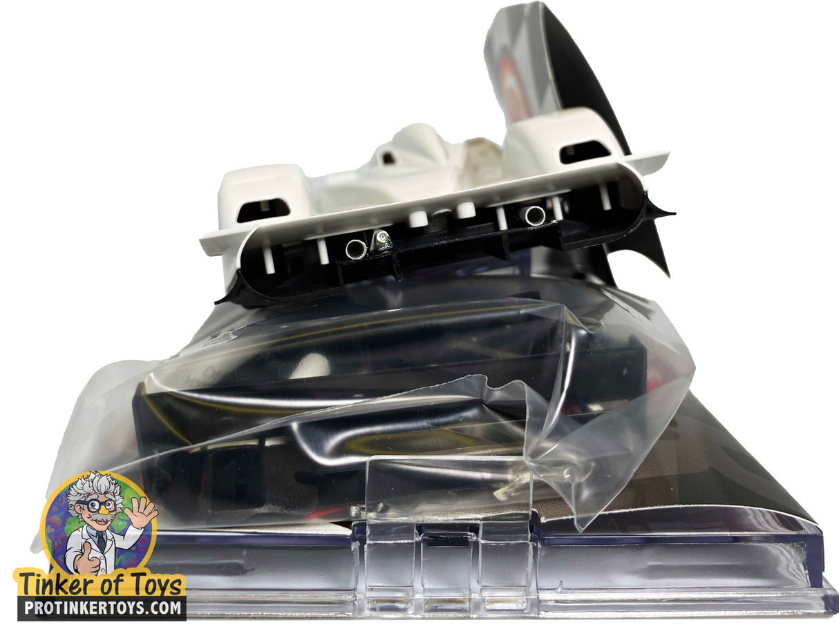 White racing car kit with black accents, unassembled for Sloter 430104