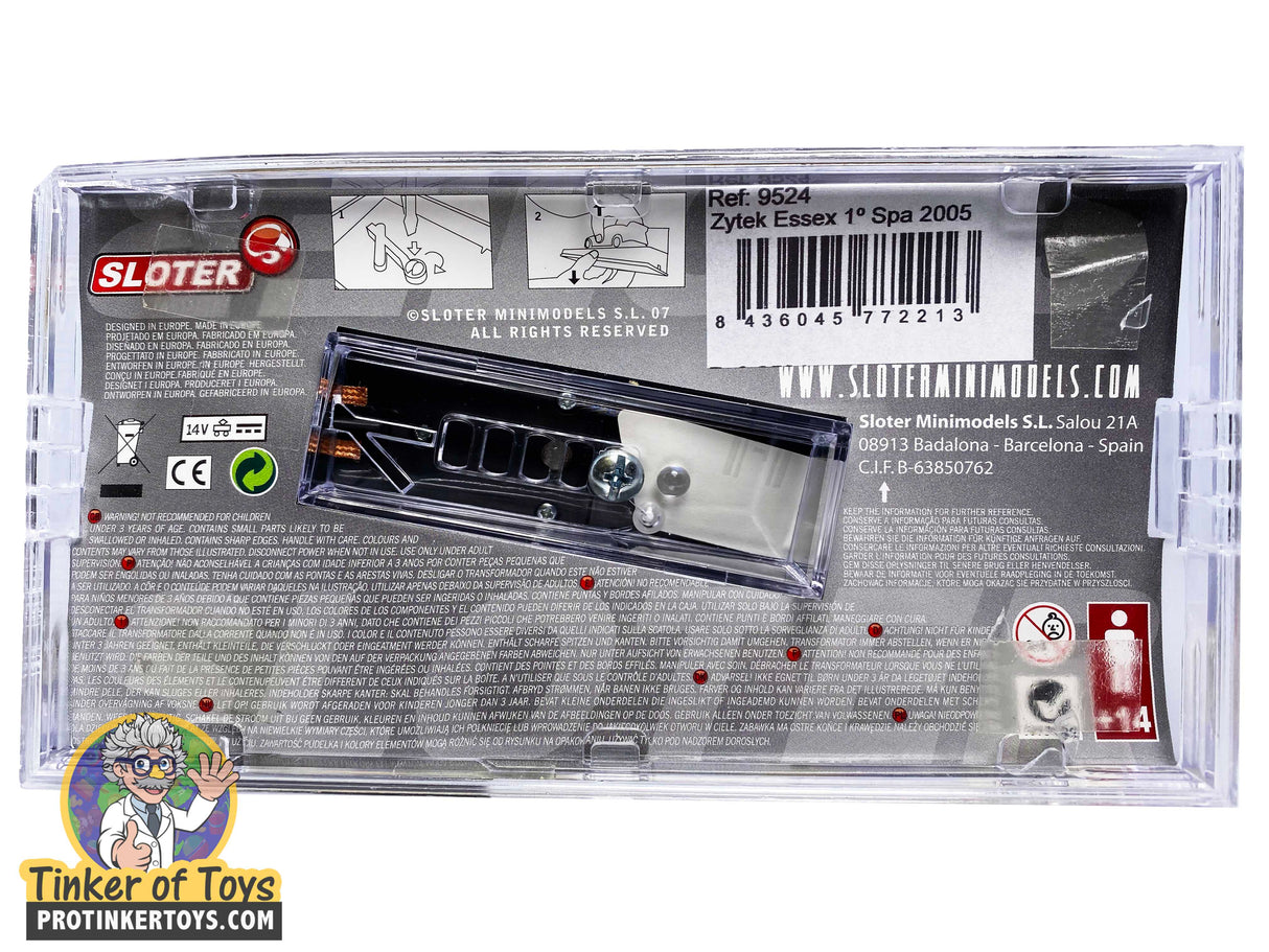 Model kit box art for Zytek Essex 1° Spa 2005 for Sloter 9524