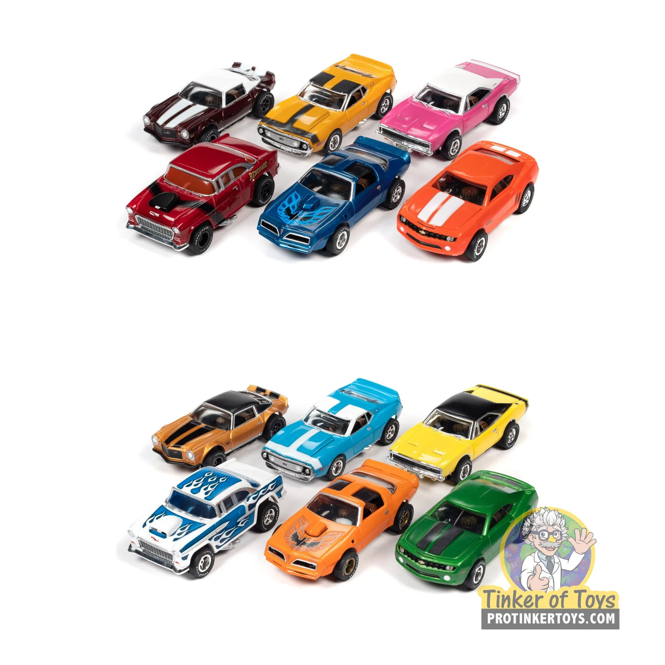 SC354 Auto World Muscle Cars USA X-Traction Release 30 HO slot cars, all twelve versions
