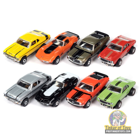 SC394 - Thunderjets 2023 Release 2 Muscle Car Dealership HO Slot Cars