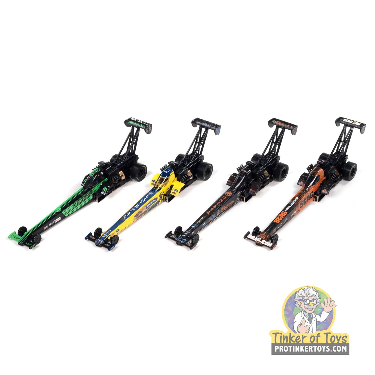 SC398 - 4Gear NHRA Top Fuel Dragsters Slot Cars — Auto World HO slot car lineup