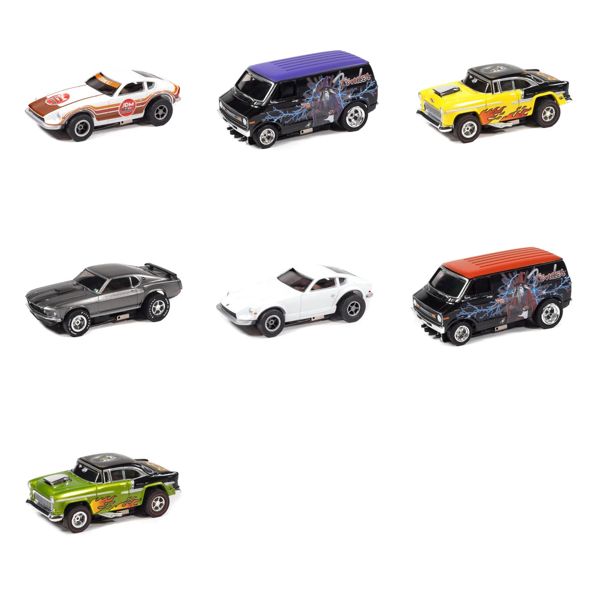 Seven unique Auto World SC426 HO slot car liveries