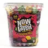 Assorted fruit chew candy mix in a clear plastic container for Tops Candy 12586
