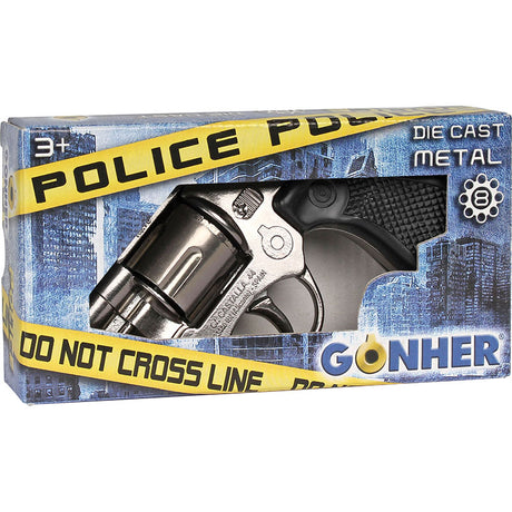 Police 357 Colt Detective Style 8-Shot Holster Set - Silver | 3073/0 | Gonher