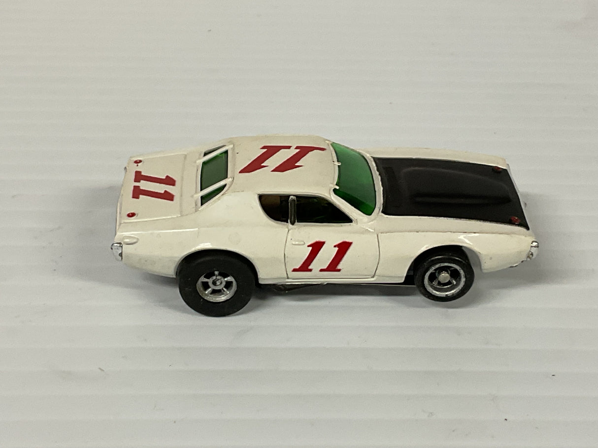 Aurora AFX magnatraction Dodge Charger Stock Car White/Blue  | 1910 | Aurora - AFX