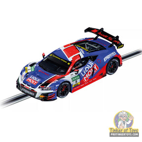 Slot car of an Audi R8 LMS GT3 race car on a track for Carrera Evolution 20027771