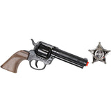 Cowboy Set W/ Badge And Revolver Pistol 8-Shot | 204/0 | Gonher