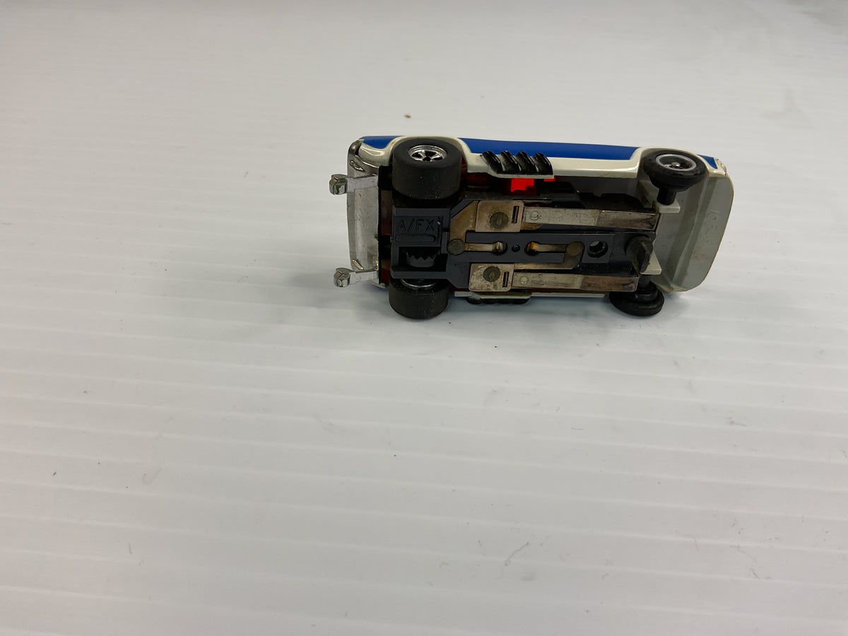 Aurora AFX non-magnatraction Plymouth "Cuda" Funny Car White/Blue/Red | 1769 | Aurora - AFX