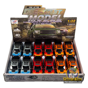 Assortment of 1:32 scale diecast pickup trucks in various colors for Xu Ye MIC1535