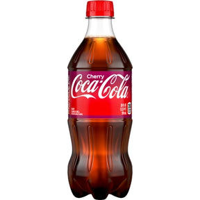 Brown plastic bottle of cherry cola beverage for Coca-Cola 102605