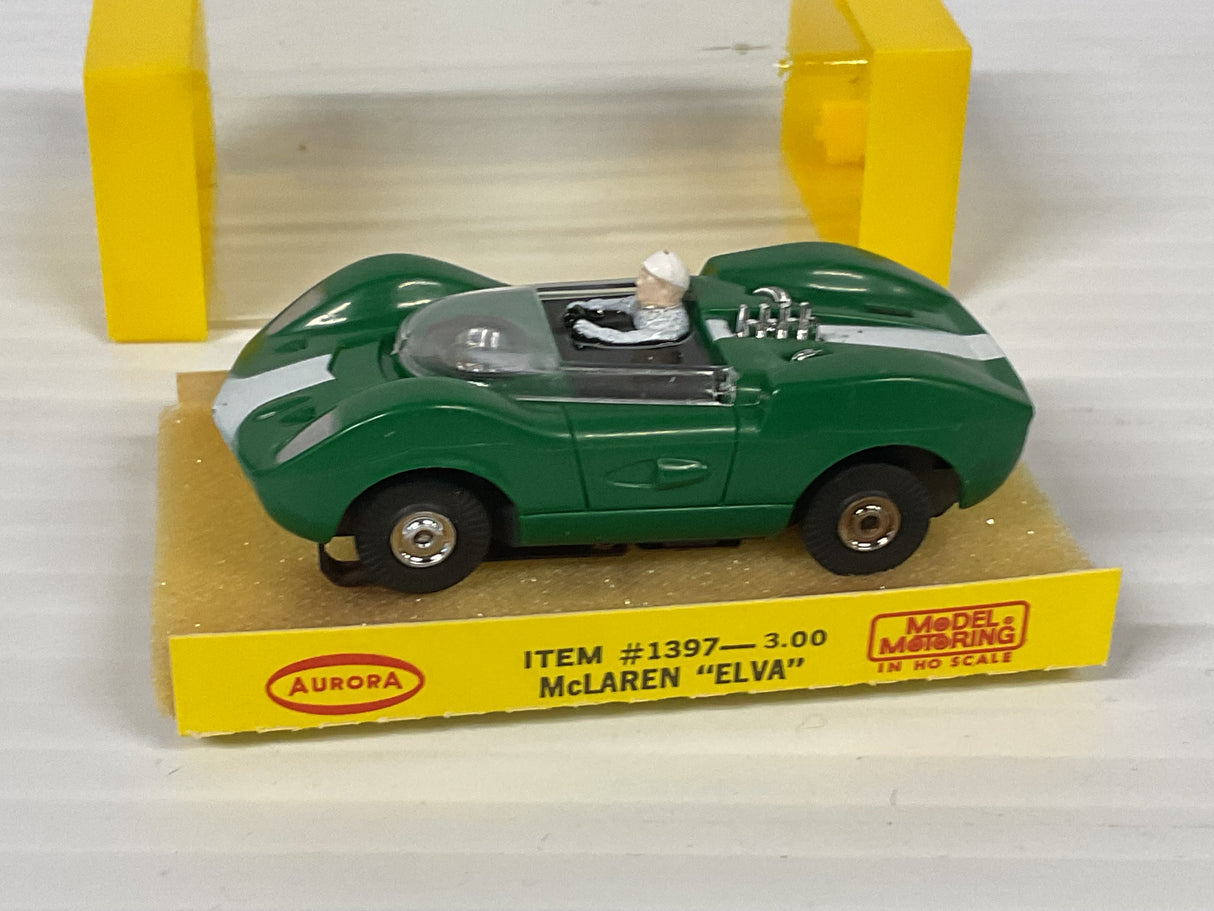 Aurora AFX McLaren "Elva" Green/White Stripe Thunder-jet  | 1397 | Aurora - AFX- Model Motoring