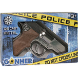 Police 1911 Style 8 Shot Diecast Cap Gun - Silver | 125/0 | Gonher