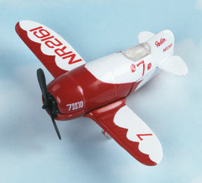 Red and white model airplane with a propeller and tail markings for HotWings 13110