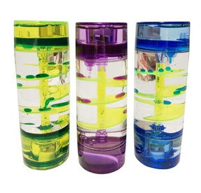 Three colorful, cylindrical spiral timers for measuring time for Handee NV1950