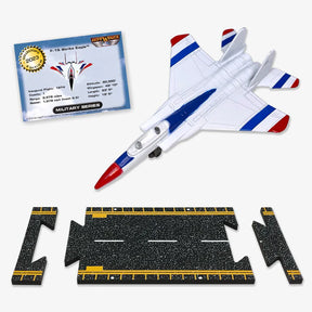 Model airplane set: F-15 Strike Eagle with runway pieces for HotWings 14153