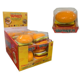 Packaged squishable, stackable toy burgers for play for Handee NV3616