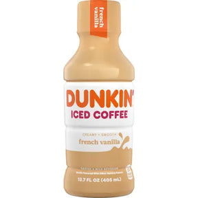 Dunkin' French Vanilla Iced Coffee beverage container for Coca-Cola 152921