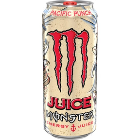 Canned beverage featuring Pacific Punch flavor and Monster Energy Juice branding for Coca-Cola 155811
