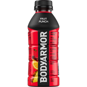 Red and black sports drink bottle labeled Fruit Punch for Coca-Cola 156112