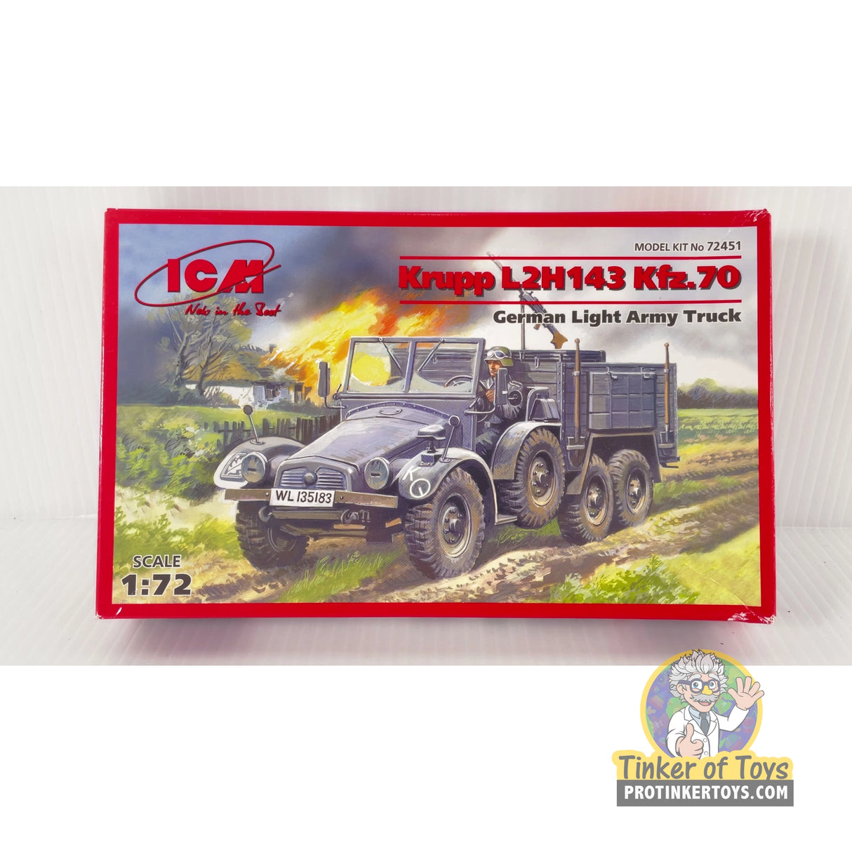 Krupp L2H143 Kfz.70 German Light Army Truck 1:72 | 72451 | ICM