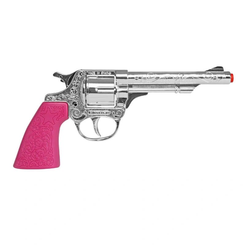 Pistolet Cow Girl En Métal 22cm Avec étui - 8 Coups - Jeu D'imitation Pour Enfants - Décoration Western