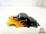 1941 Willys Gasser Black W/ Flame | MM01010 | Model Motoring