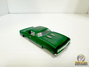 Dark green 1967 Camaro slot car with black stripes for Model Motoring MM02032