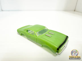 Light green 1967 Camaro slot car with black stripes for Model Motoring MM02042