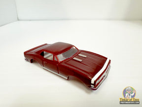 Maroon and white striped 1967 Camaro slot car for Model Motoring MM02051, front view