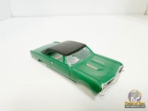 Dark green 1967 Chevelle SS model with black vinyl top for Model Motoring MM04030, front view