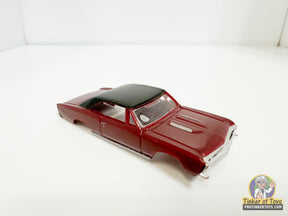 Maroon and black 1967 Chevelle SS slot car for Model Motoring MM04050, front view