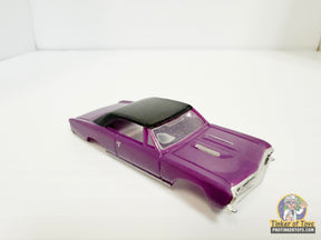 Purple and black 1967 Chevelle SS slot car for Model Motoring MM04070, front view