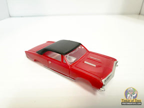 Red and black 1967 Chevelle SS slot car for Model Motoring MM04100, front view