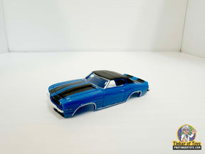 Blue and black striped 1969 Camaro RS convertible model car for Model Motoring MM07022