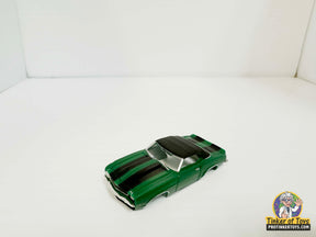 Dark green and black striped 1969 Camaro RS convertible model car for Model Motoring MM07032, front view