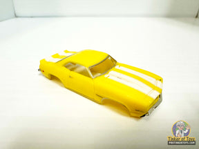Yellow and white striped 1969 Camaro Z/28 model car for Model Motoring MM08091, front view