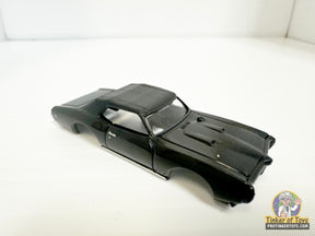 Black slot car of a 1969 GTO convertible for Model Motoring MM09010, front view