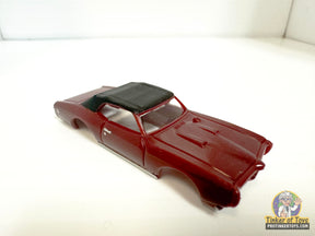 Maroon 1969 GTO convertible slot car for Model Motoring MM09050, front view