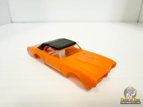 Orange 1969 GTO convertible slot car for Model Motoring MM09060, front view